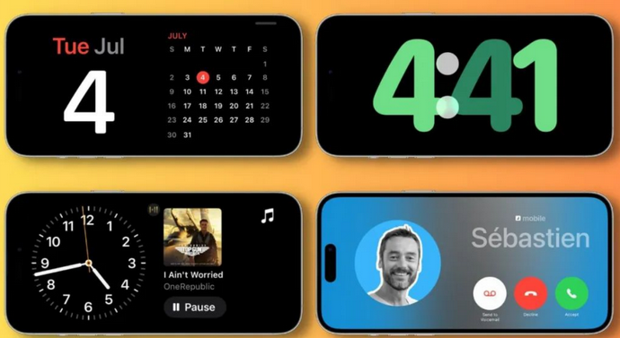 常山苹果手机维修分享iOS17横屏充电待机显示有什么好处 